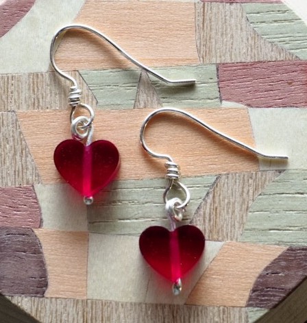 Heart shaped handmade sweetheart earring
