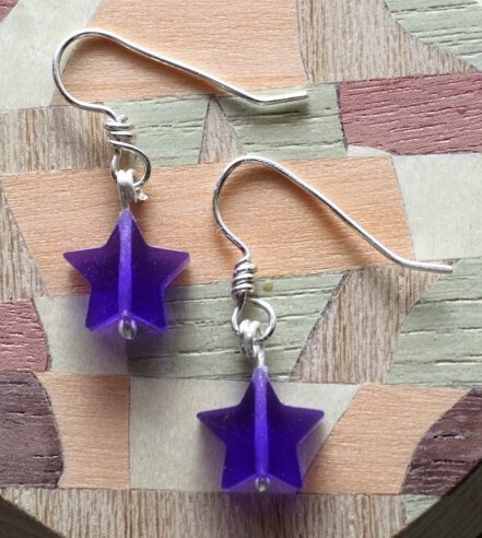 Star shaped handmade sweetheart earring